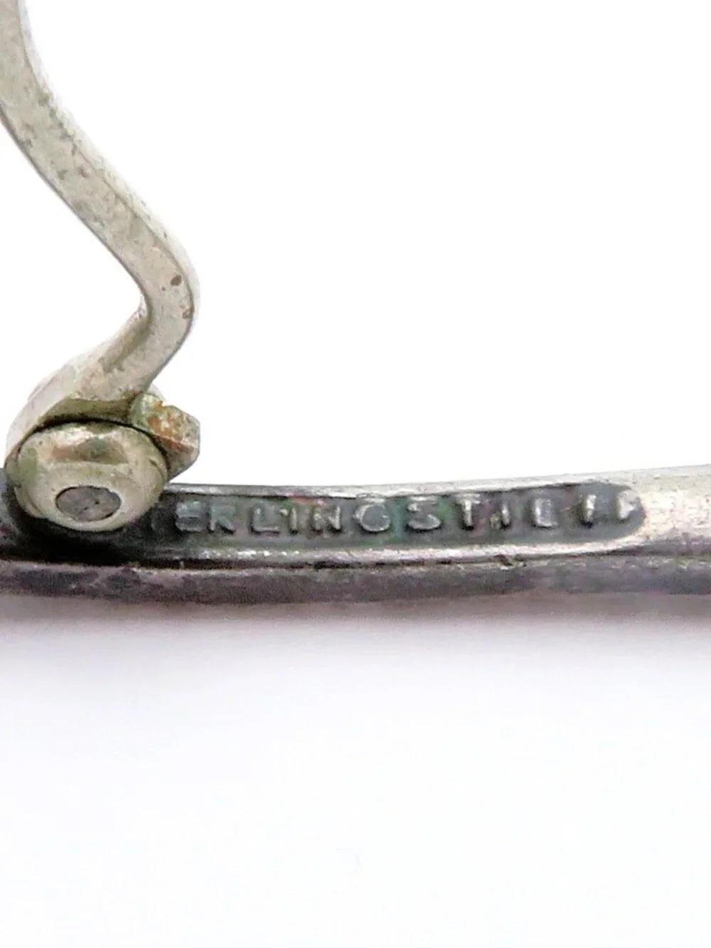 Vintage Stieff Rose Sterling Silver Miniature Salt Spoon Brooch/Pin Flowers 1930